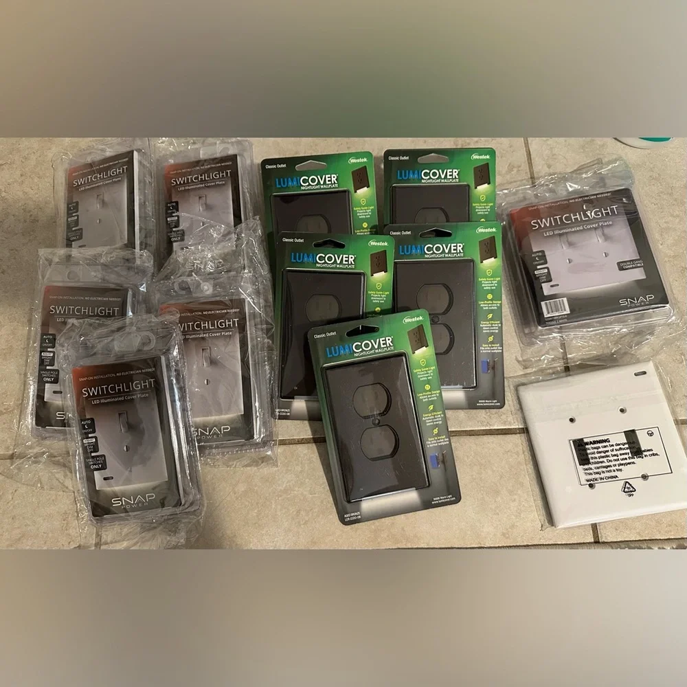 Illuminated light switch plate covers